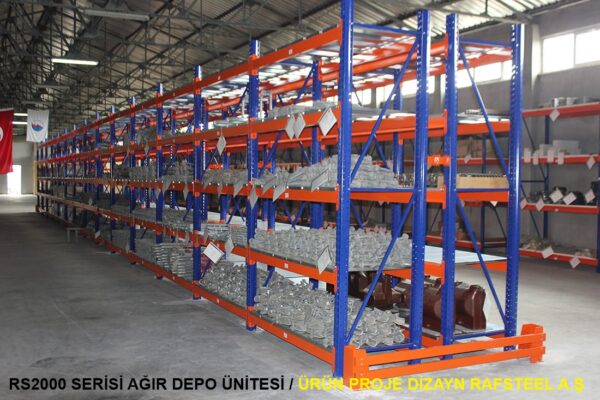 RS2000 SERİSİ AĞIR DEPO ÜNİTE 5 / ÜRÜN  PROJE DİZAYN GÖRSELİ RAFSTEEL A.Ş