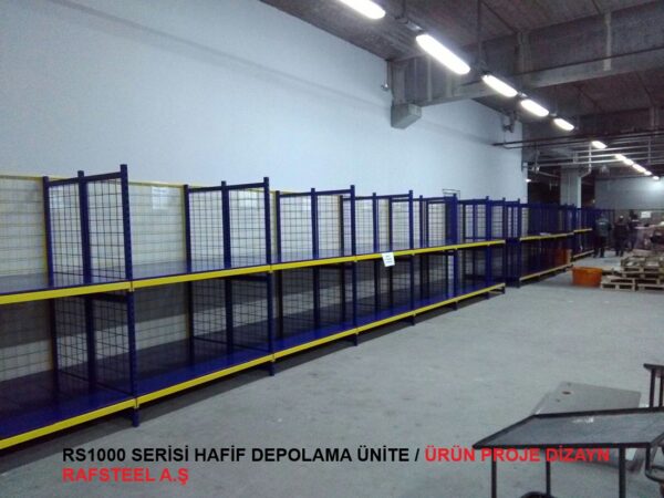 RS1000 SERİSİ HAFİF DEPO ÜNİTE 7 / ÜRÜN  PROJE DİZAYN GÖRSELİ RAFSTEEL A.Ş