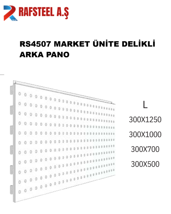 RS4507 MARKET ÜNİTE DELİKLİ ARKA PANO