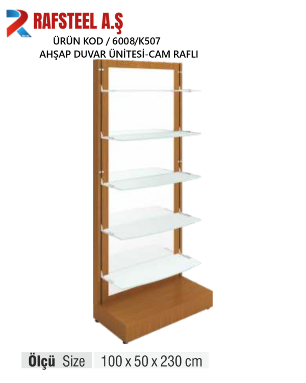 RS6008-K507 AHŞAP CAM DUVAR ÜNİTESİ